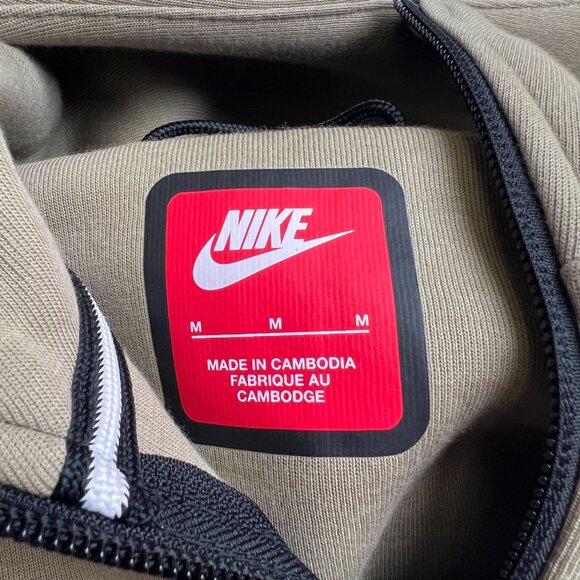 Nike Tech Fleece 'Neutral Olive' Windrunner Hoodie HV0949-277 Multi-Size - Picture 7 of 7